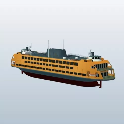 Sea Island Scene 3d model