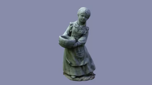 Ancient Statue Hunter Man And Dog 3d model
