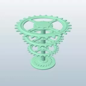 Steampunk Round Gears 3d model