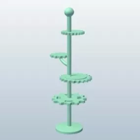 Industrial Style Gear Shelves 3d model