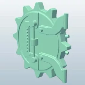 Steampunk Vault Door Design 3d model