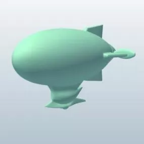 Lowpoly Steampunk Dirigible 3d model