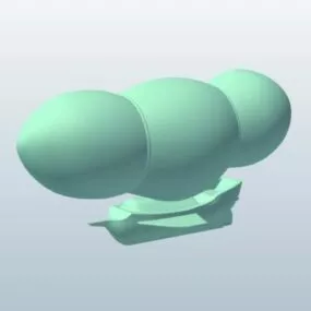 Flying Steampunk Vehicle 3d model
