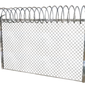 Steel Fence Design 3d model