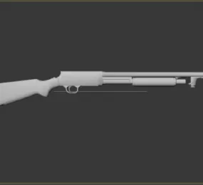 Vintage Stevens Shotgun 3d model