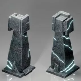 Stone Energy Tower 3d model