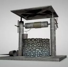 European Stone Well 3d model