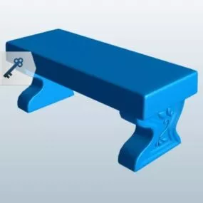 Stone Bench 3d model