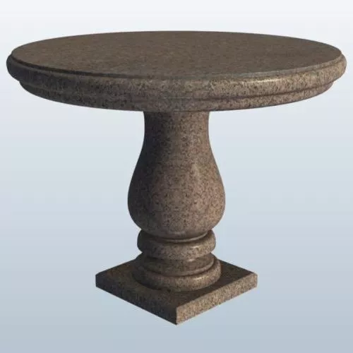 Stone Round Garden Table 3d model Stone Round Garden Table 3d model