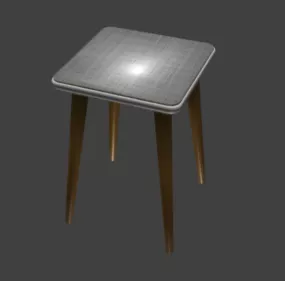 Wood Stool 3d model