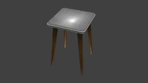 Wood Stool 3d model Wood Stool 3d model
