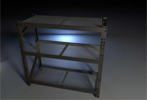Rack For Flower Pot Wheels Shape 3d model