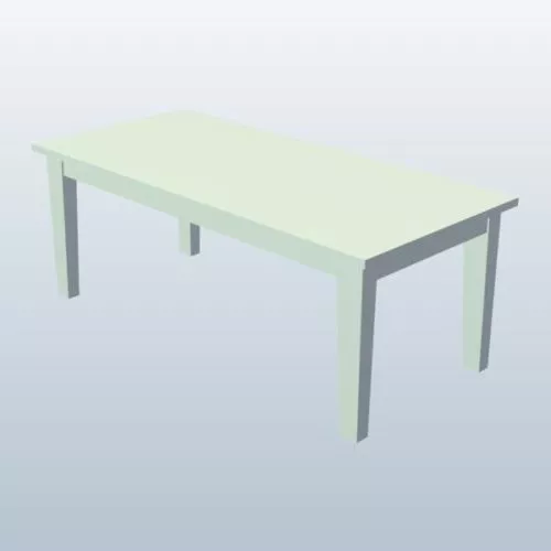 Straight Leg Coffee Table Furniture 3d model Straight Leg Coffee Table Furniture 3d model