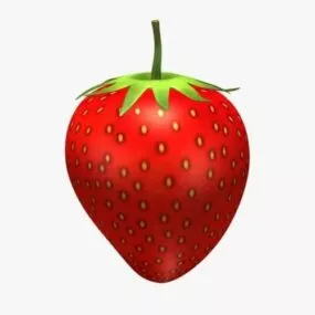 Red Strawberry V1 3d model