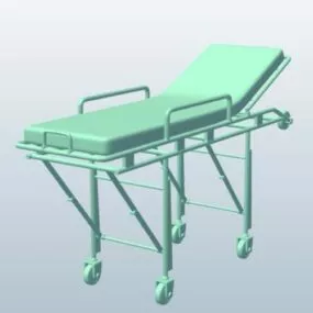 Hospital Stretcher Rolling Bed 3d model
