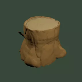 Stump Log 3d model