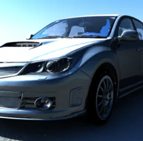 Subaru Sti Car 3d model