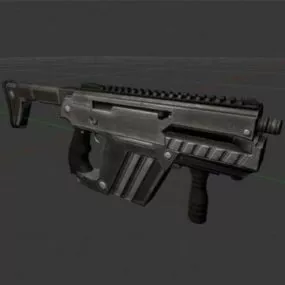 M24-r Submachine Gun Weapon 3d model