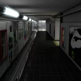 Subway Train Vehicle 3d model