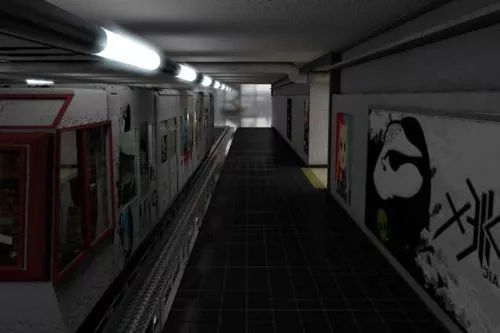 Green Train Caboose 3d model