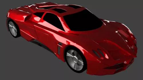 Red Supercar 3d model Red Supercar 3d model