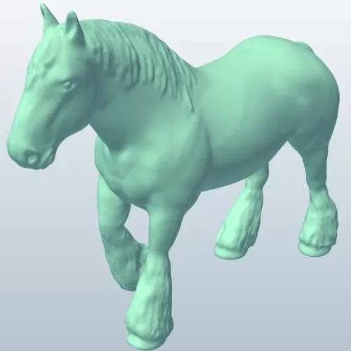 Animated Horse Walking With Rig 3d model