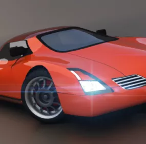 Smooth Cartoon Car 3d model
