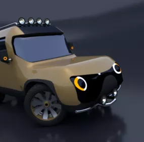 T100 Electric Car 3d model