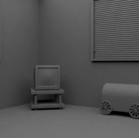 Small Vintage Tv 3d model