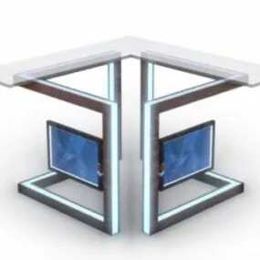 Studio News Desk 3d model