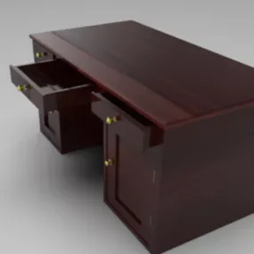 Table Drawers Rigged 3d model