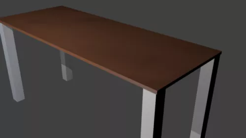 Office Rectangular Wooden Table 3d model Office Rectangular Wooden Table 3d model