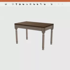 Rectangular Table Asset 3d model