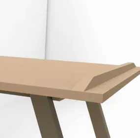 Wood Table Lowpoly 3d model