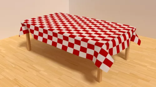 Tablecloth Round Shape 3d model