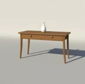 Table With Vase Decoration 3d model