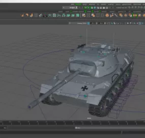 German Tank Leopard Rigged 3d model