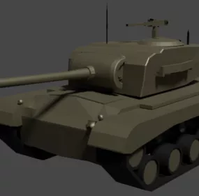 Russian Tank Lowpoly 3d model