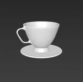 White Tea Cup 3d model