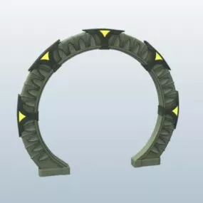 Futuristic Teleportation Gate 3d model