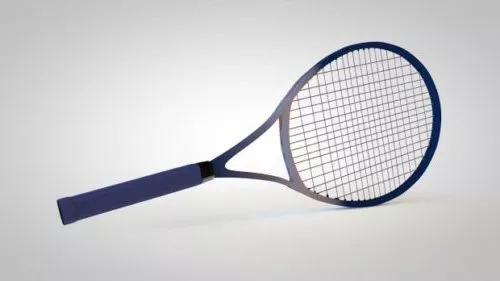 Black Tennis Racket 3d model Black Tennis Racket 3d model