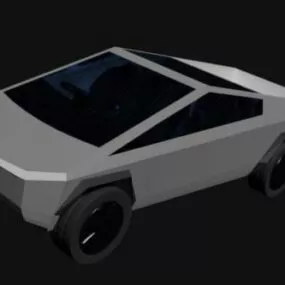 White Tesla Cyber Truck 3d model