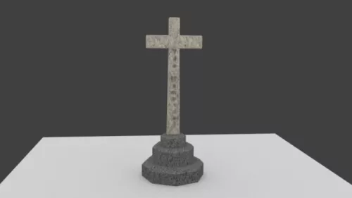 Spiked Cross Shape 3d model