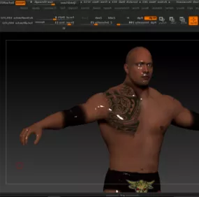 The Rock Character 3d model