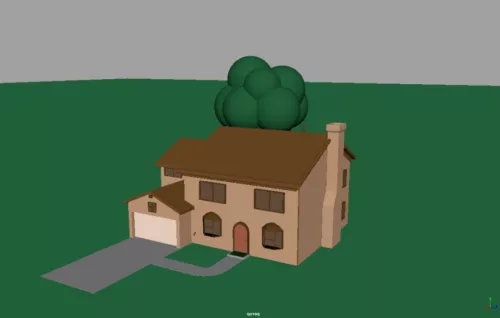Bates House Building 3d model