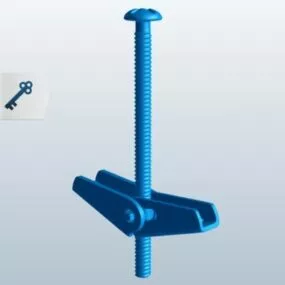 Iron Toggle Bolt 3d model