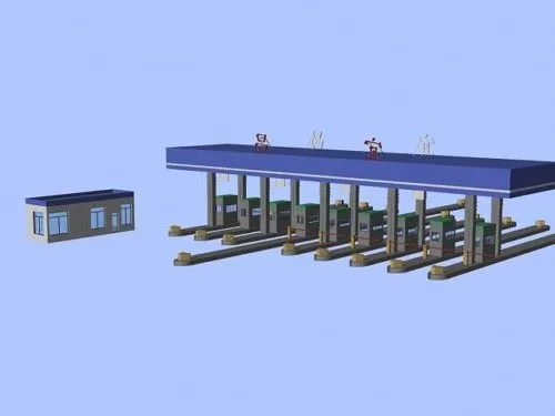 Toll Booth Building 3d model Toll Booth Building 3d model