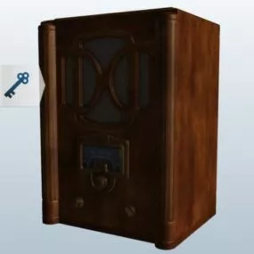 Tombstone Wooden Radio 3d model