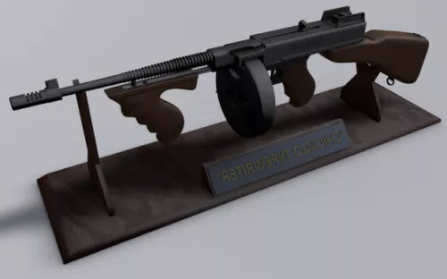 Weapon Tommy Gun V1 3d model Weapon Tommy Gun V1 3d model