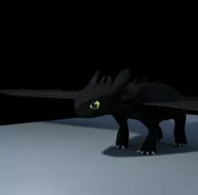 Toothless Animal Character 3d model